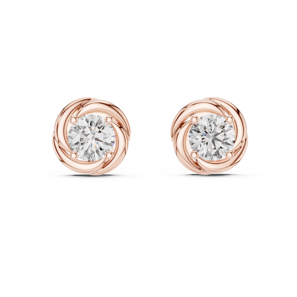 Sculptural Swirl Diamond Studs