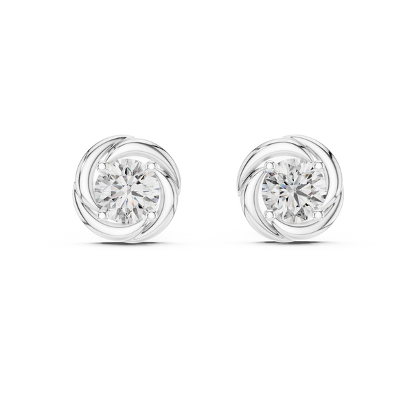 Sculptural Swirl Diamond Studs