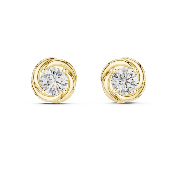 Sculptural Swirl Diamond Studs