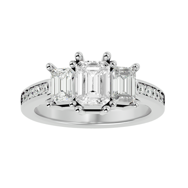 Evangeline Diamond Three Stone Ring