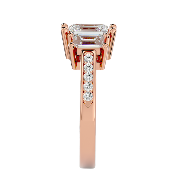 Evangeline Diamond Three Stone Ring