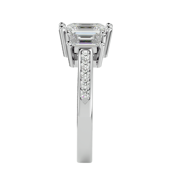 Evangeline Diamond Three Stone Ring