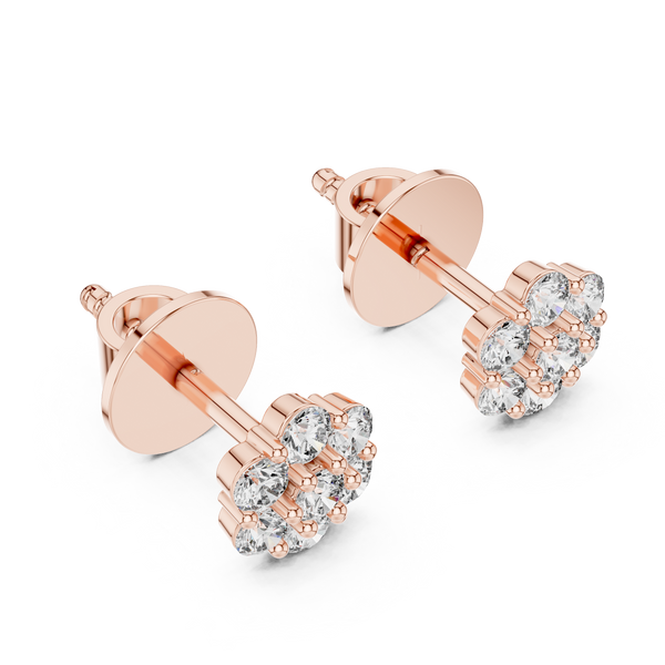 The 'Flora' Sculpted Solitaire Diamond Studs