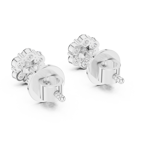 The 'Flora' Sculpted Solitaire Diamond Studs