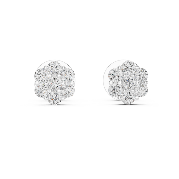 The 'Flora' Sculpted Solitaire Diamond Studs
