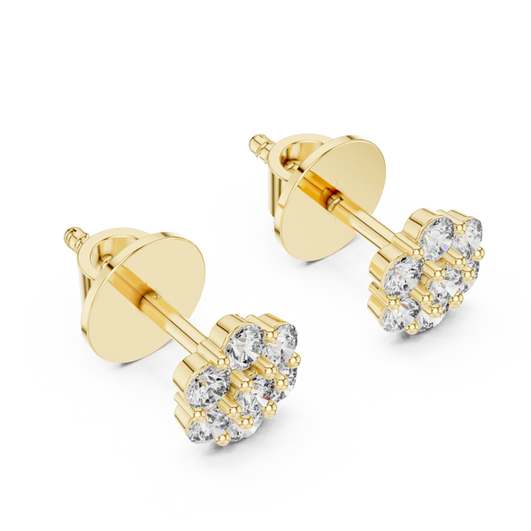 The 'Flora' Sculpted Solitaire Diamond Studs