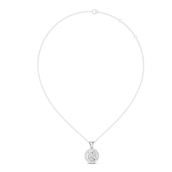 The 'Eclipse' Halo Diamond Pendant