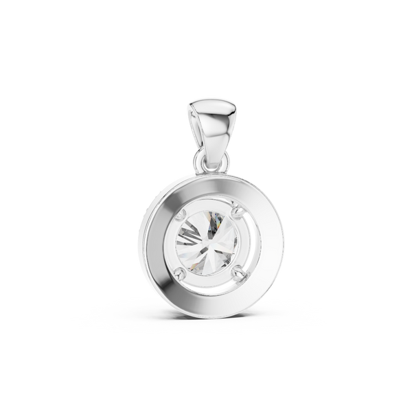 The 'Eclipse' Halo Diamond Pendant