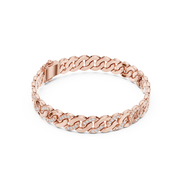 Iconic Cuban Link Pave Diamond Bracelet