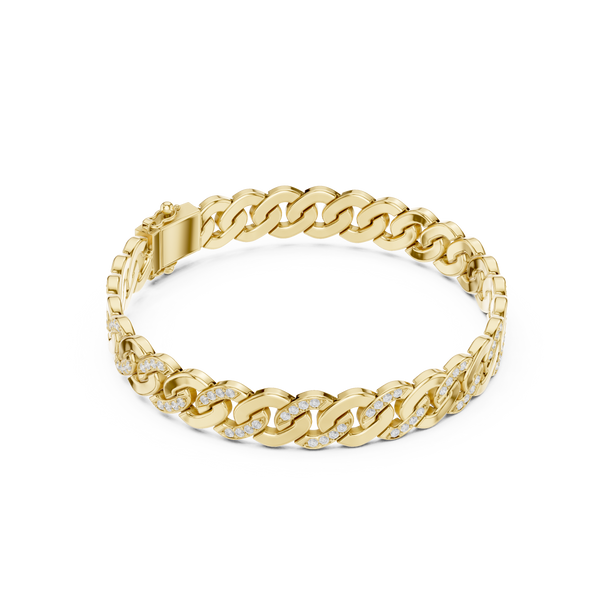 Iconic Cuban Link Pave Diamond Bracelet