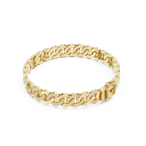 Iconic Cuban Link Pave Diamond Bracelet