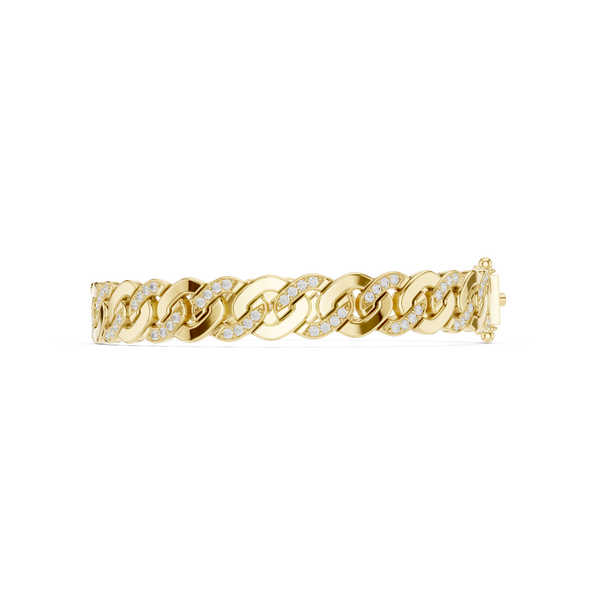 Iconic Cuban Link Pave Diamond Bracelet