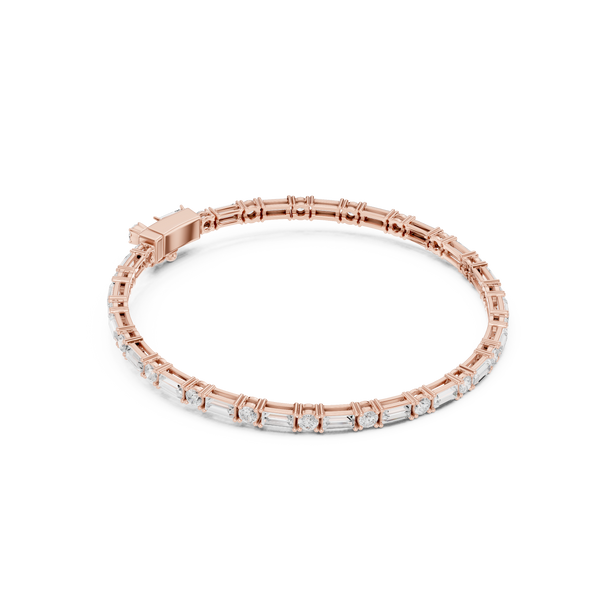 The Rhythm Alternating Baguette & Round Tennis Bracelet
