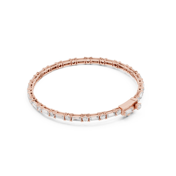 The Rhythm Alternating Baguette & Round Tennis Bracelet
