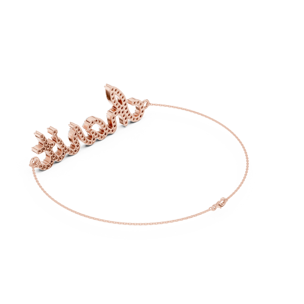 Custom Pavé Nameplate Diamond Bracelet