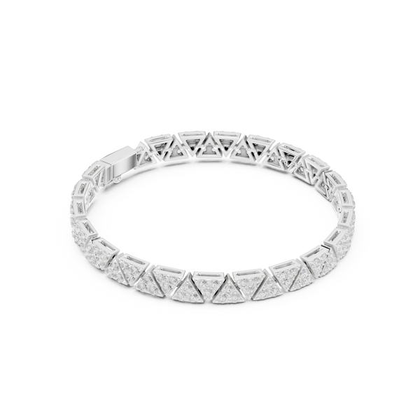 Geometric Trillion Pavé Statement Bracelet