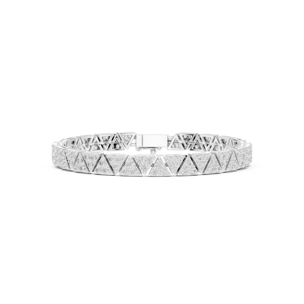 Geometric Trillion Pavé Statement Bracelet