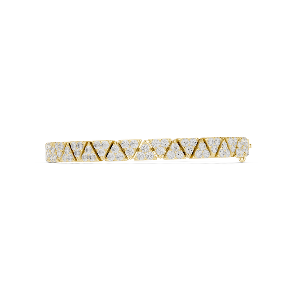 Geometric Trillion Pavé Statement Bracelet