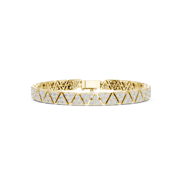 Geometric Trillion Pavé Statement Bracelet