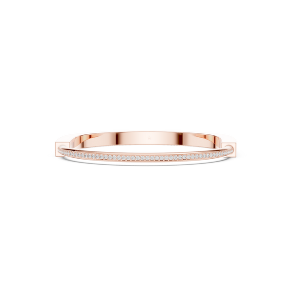 Architectural Open Diamond Bangle