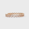 Rigid Petal Cluster Diamond Link Bracelet