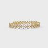 Rigid Petal Cluster Diamond Link Bracelet